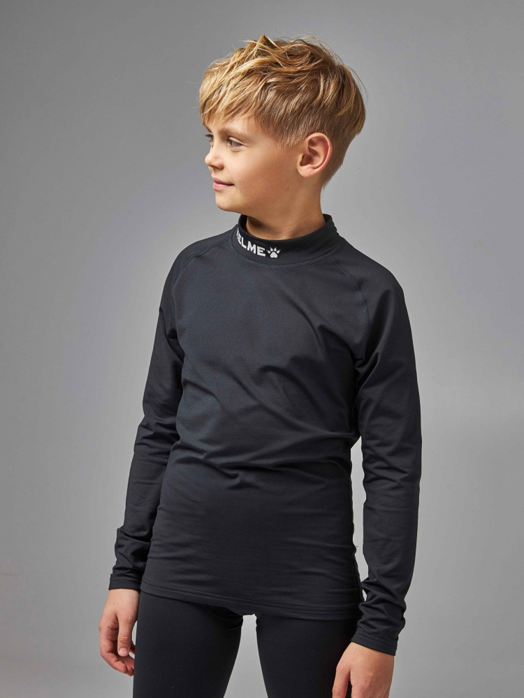 Детское термобелье (верх) утепленное KELME Long Sleeve T-Shirt Kid Black