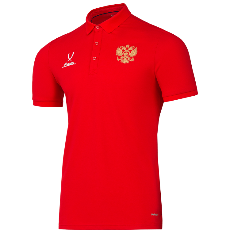 Поло парадное JOGEL NATIONAL PerFormDRY Classic Polo, красный