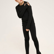 Детское термобелье (верх) утепленное KELME Tech Fit Long Sleeve (Thick) Kids Black - Детское термобелье (верх) утепленное KELME Tech Fit Long Sleeve (Thick) Kids Black