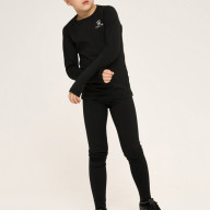 Детское термобелье (верх) утепленное KELME Tech Fit Long Sleeve (Thick) Kids Black - Детское термобелье (верх) утепленное KELME Tech Fit Long Sleeve (Thick) Kids Black