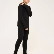 Детское термобелье (верх) утепленное KELME Tech Fit Long Sleeve (Thick) Kids Black - Детское термобелье (верх) утепленное KELME Tech Fit Long Sleeve (Thick) Kids Black