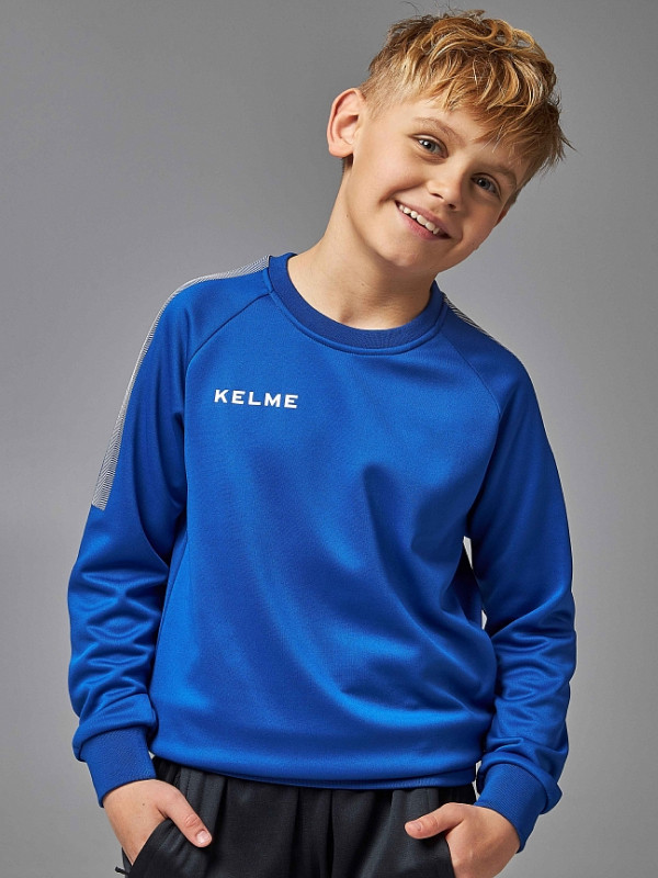 Детский свитшот KELME Knitted Crew Neck Sweatshirt Blue