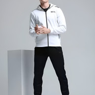 Спортивный костюм KELME Men's Hooded Knitted Jacket Suit (White/Black) - Спортивный костюм KELME Men's Hooded Knitted Jacket Suit (White/Black)