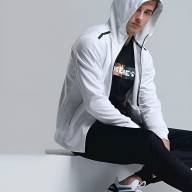 Спортивный костюм KELME Men's Hooded Knitted Jacket Suit (White/Black) - Спортивный костюм KELME Men's Hooded Knitted Jacket Suit (White/Black)