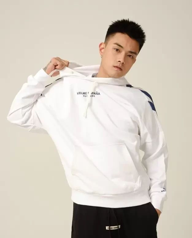 Худи KELME Hooded Sweater (White/Light Blue)