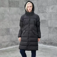 Пуховик KELME Women's Mid-Length Down Jacket Black - Пуховик KELME Women's Mid-Length Down Jacket Black