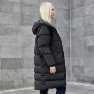 Пуховик KELME Women's Mid-Length Down Jacket Black - Пуховик KELME Women's Mid-Length Down Jacket Black