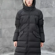 Пуховик KELME Women's Mid-Length Down Jacket Black - Пуховик KELME Women's Mid-Length Down Jacket Black