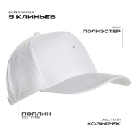Бейсболка STAN 5 клиньев полиэстер 150, 10P