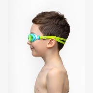 Очки для плавания Poseidon Blue/Lime, детский - downloaded from prime-sport.ru