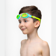 Очки для плавания Poseidon Blue/Lime, детский - downloaded from prime-sport.ru