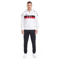 Костюм спорт. муж. с капюш. MIKASA MT550/701-078-XL, р.XL, 100% полиэстер, бело-черно-красный - Костюм спорт. муж. с капюш. MIKASA MT550/701-078-XL, р.XL, 100% полиэстер, бело-черно-красный