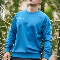 Свитшот KELME Knitted Round Neck Sweater Light Blue - Свитшот KELME Knitted Round Neck Sweater Light Blue