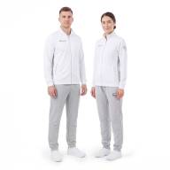 Костюм спортивный MIKASA MT537/530-022-2XL, р.2XL, 70% хлопок, 30% полиэстер, бело-серый - Костюм спортивный MIKASA MT537/530-022-2XL, р.2XL, 70% хлопок, 30% полиэстер, бело-серый