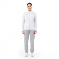 Костюм спортивный MIKASA MT537/530-022-L, р.L, 70% хлопок, 30% полиэстер, бело-серый - Костюм спортивный MIKASA MT537/530-022-L, р.L, 70% хлопок, 30% полиэстер, бело-серый