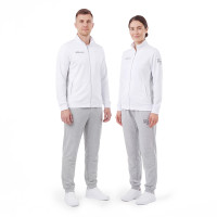 Костюм спортивный MIKASA MT537/530-022-M, р.M, 70% хлопок, 30% полиэстер, бело-серый