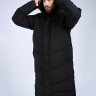 Пуховик KELME Hooded Long Jacket Black - Пуховик KELME Hooded Long Jacket Black