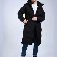 Пуховик KELME Hooded Long Jacket Black - Пуховик KELME Hooded Long Jacket Black