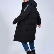 Пуховик KELME Hooded Long Jacket Black - Пуховик KELME Hooded Long Jacket Black