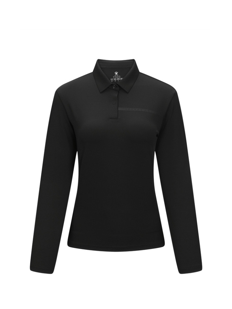 Женский лонгслив KELME Women's Long Sleeve POLO Shirt Black