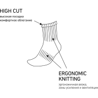 Носки высокие JÖGEL ESSENTIAL High Cushioned Socks, белый - Носки высокие JÖGEL ESSENTIAL High Cushioned Socks, белый
