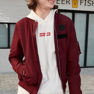 Бомбер KELME Men's Cotton Clothing Burgundy - Бомбер KELME Men's Cotton Clothing Burgundy