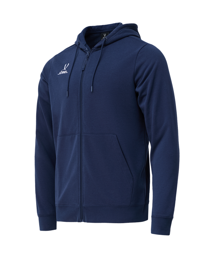 Худи на молнии JOGEL ESSENTIAL Cotton Zip Hoodie, темно-синий