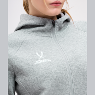 Худи на молнии женское JOGEL ESSENTIAL Athlete Hooded FZ Jacket W, серый - Худи на молнии женское JOGEL ESSENTIAL Athlete Hooded FZ Jacket W, серый
