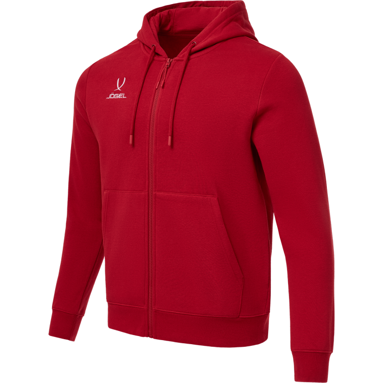 Худи JOGEL ESSENTIAL Fleece Zip Hoodie, темно-красный