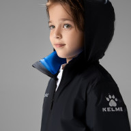 Детская ветровка KELME Children's Raincoat Black - Детская ветровка KELME Children's Raincoat Black