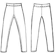 Лосины гимнастические Indigo SM-102-30, р.30, хлопок, эластан, черный - Лосины гимнастические Indigo SM-102-30, р.30, хлопок, эластан, черный