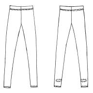 Лосины гимнастические с вырезом под пятку Indigo SM-103-30, р.30, хлопок, эластан, черный - Лосины гимнастические с вырезом под пятку Indigo SM-103-30, р.30, хлопок, эластан, черный