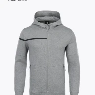 Толстовка KELME Men's Hooded Jacket Grey - Толстовка KELME Men's Hooded Jacket Grey