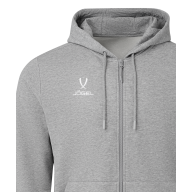 Флисовое худи на молнии ESSENTIAL Cotton Fleece FZ Hoodie, серый меланж, детский - downloaded from prime-sport.ru