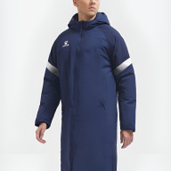 Куртка утепленная KELME Hooded Long Cotton Jacket Dark Blue - Куртка утепленная KELME Hooded Long Cotton Jacket Dark Blue