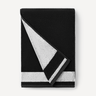 Полотенце спортивное JOGEL ESSENTIAL Towel L, 70х140, черный/белый - downloaded from prime-sport.ru