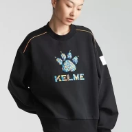 Свитшот KELME Round Neck Sweater Black - Свитшот KELME Round Neck Sweater Black