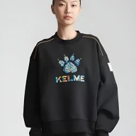 Свитшот KELME Round Neck Sweater Black - Свитшот KELME Round Neck Sweater Black