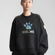 Свитшот KELME Round Neck Sweater Black - Свитшот KELME Round Neck Sweater Black