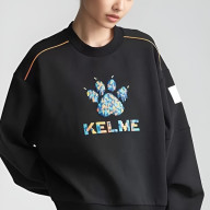 Свитшот KELME Round Neck Sweater Black - Свитшот KELME Round Neck Sweater Black