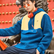 Худи KELME Men's Half Cardigan Blue - Худи KELME Men's Half Cardigan Blue