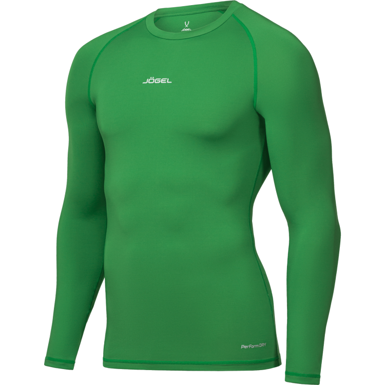 Футболка компрессионная с длинным рукавом JÖGEL CAMP PerFormDRY Baselayer LS Tee, зеленый Футболка компрессионная с длинным рукавом JÖGEL CAMP PerFormDRY Baselayer LS Tee, зеленый