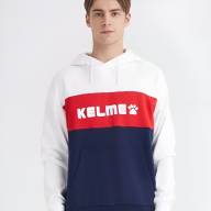 Худи KELME Men's Hooded Sweater (White/Dark Blue) - Худи KELME Men's Hooded Sweater (White/Dark Blue)