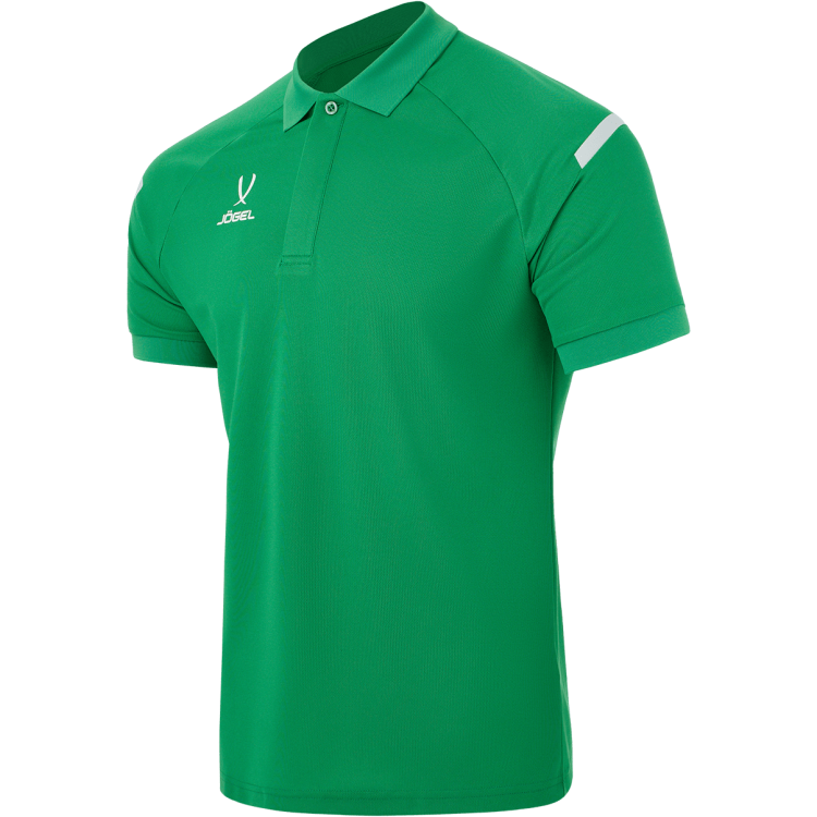 Поло JOGEL CAMP 2 Poly Polo, зеленый/белый