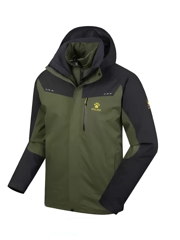 Куртка утепленная KELME Men's Jacket (Two-Piece Suit) (Green/Black)
