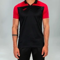 Поло JOMA HOBBY Черный-красный - Поло JOMA HOBBY Черный-красный