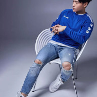 Свитшот KELME Knitted Round Neck Sweater Blue - Свитшот KELME Knitted Round Neck Sweater Blue