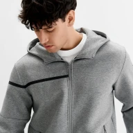 Толстовка KELME Men's Hooded Jacket Grey - Толстовка KELME Men's Hooded Jacket Grey