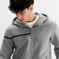 Толстовка KELME Men's Hooded Jacket Grey - Толстовка KELME Men's Hooded Jacket Grey