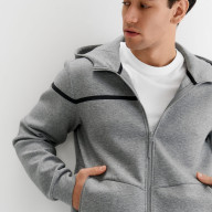 Толстовка KELME Men's Hooded Jacket Grey - Толстовка KELME Men's Hooded Jacket Grey